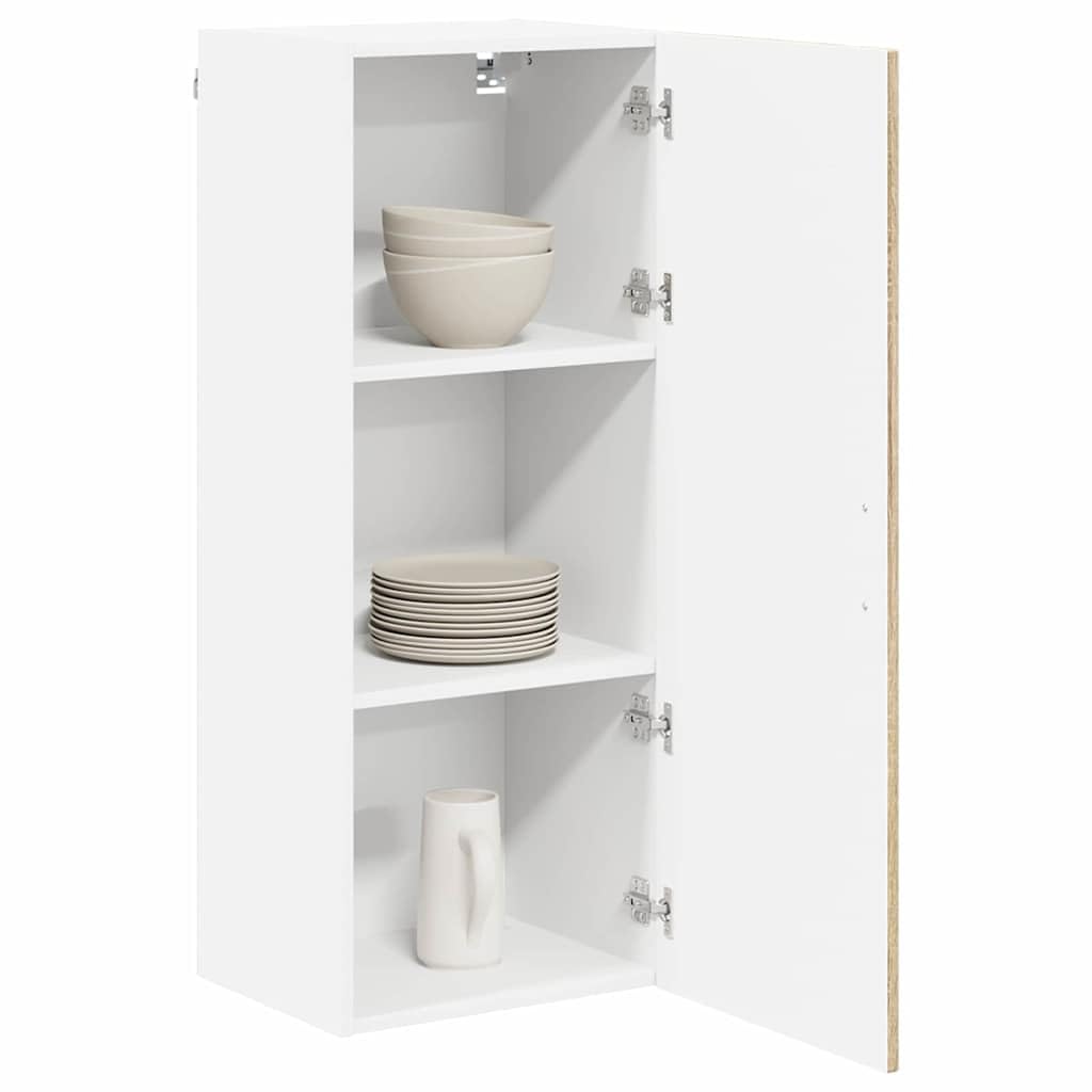 vidaXL Wall Cabinet LUCCA Sonoma Oak 40 x 31 x 100 cm Engineered Wood, Modern Kitchen Solutions, Rectangular Wooden Panel, Durable Dishwasher Cover, Appliance Concealer, Space Saver Design — image 1