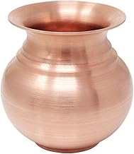 CHAKRADHARI 99.9% Pure Nepaliya Copper Yamuna Kalash Lota(190ml) | Copper Handmade Tamra Water Pot Traditional Pooja Kalash lota tamba lota