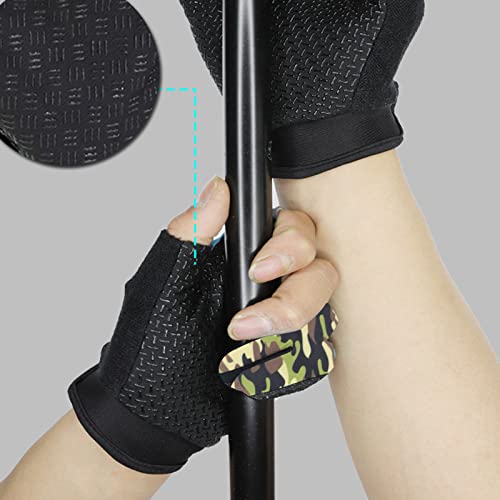 フィッシンググローブ 釣り用手袋 3本出し 日焼け止めグローブ 通気性 通勤 自転車 サイクルグローブ 防風 手袋 アウトドア トレッキング キャンプ 春夏用 １ペア (カモフラージュ) 3枚目