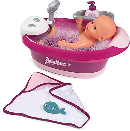 Smoby- Baby Nurse Vasca per il Bagnetto con Doccia...