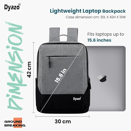 Image of Dyazo Slim 15.6 inch water resistant Laptop Backpack Business Notebook computer bag suitable for office College School Men & Women