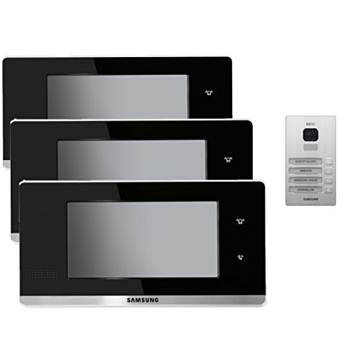 Video Sprechanlage SAMSUNG für 3-Familienhaus mit 7" Full Touchscreen Monitor und Aufputz Türstation