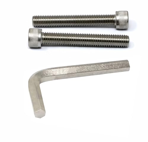 Image of iexcell 2 Pcs M14 x 95mm Thread Pitch 2 mm Stainless Steel 304 Hex Socket Head Cap Screws Bolts Kit