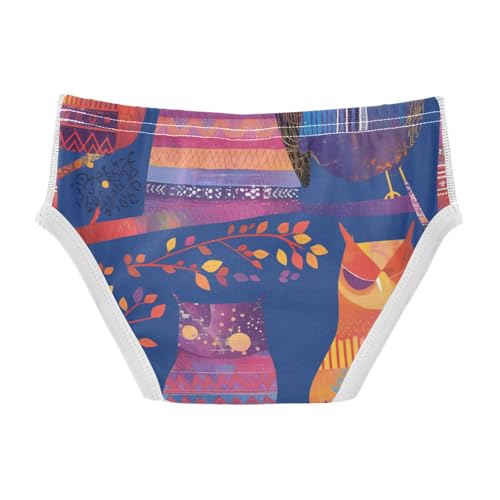 KLL Cute Colorful Owls and Trees Toddler Boys Soft Nighttime Underwear Cute Children Panties2