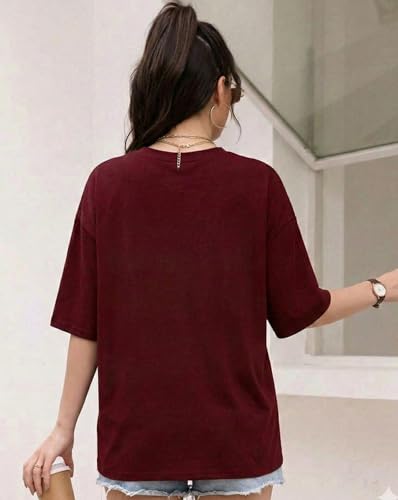Image of AUSK Oversized T-Shirt for Womens || Graphic Front Printed Loose fit Womens Tshirt