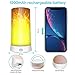 LED Flame Light USB Rechargeable Flameless Candles Flicking Fireplace Lights Outdoor Hanging Lanterns 4 Flame Modes Waterproof with Timer Magnetic Base Height 5.1in for Party Garden Camping Bar