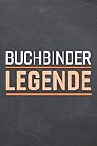  Buchbinder Legende: Buchbinder Punktraster Notizbuch, Notizheft oder Notizblock - 110 Seiten - Büro Equipment & Zubehör - Lustiges Geschenk zu Weihnachten oder Geburtstag