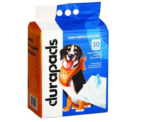 Tapete Higiênico para Cachorro Gato 60x80cm Durapads 30 unid