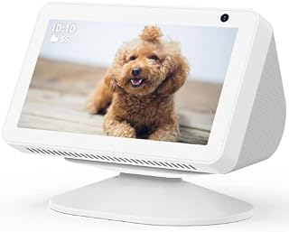 Cozycase Echo Show 8 & Echo Show 5 Stand (1st Gen & 2nd Gen) - Adjustable Holder Stand Accessories Alexa Show 8, Tilt Function, Anti-Slip Base (White)