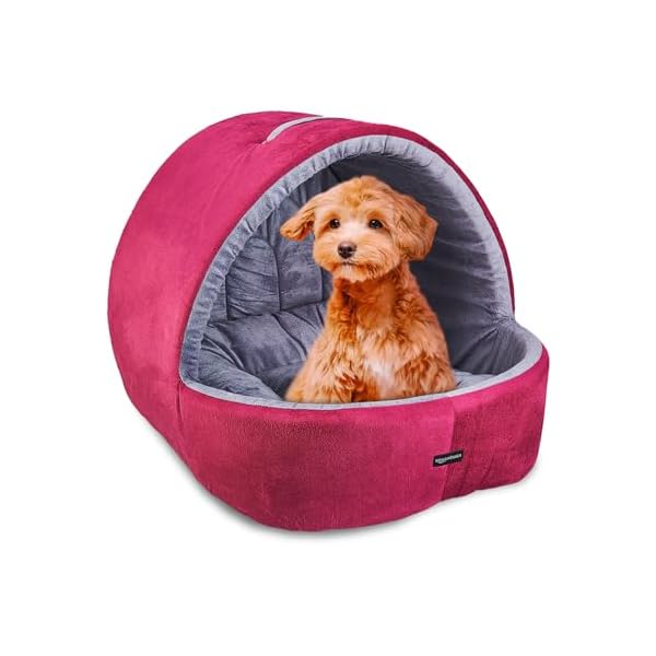 amazon basics Premium Medium Size Dog and Cat Cave Pet Bed Length | 58 cm Width 58 cm Height 46 cm (M)