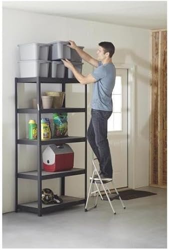 Miniatura 3 de Cosco 11-135WBL Taburete de acero de dos pasos blanco