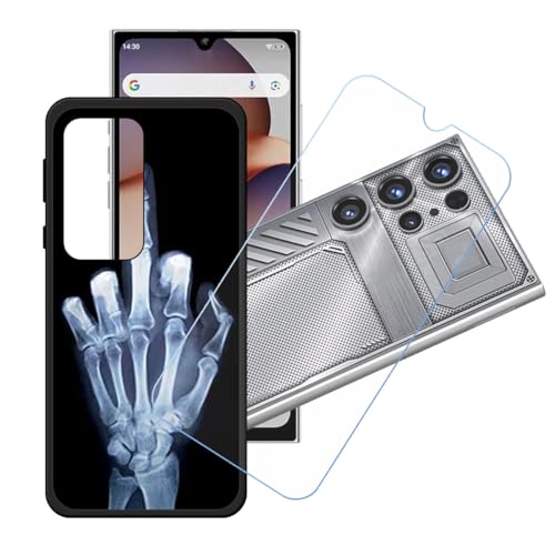 �pGUYAHANYER�P�[�X �K�p���� Oukitel C61 GT + �����K���X�X�N���[���ی�t�B���� �A���ȃ\�t�g�V���R���P�[�X�ی�TPU�J�o�[�̃P�[�X�J�o�[�p �K�p���� Oukitel C61 GT (6.88") - LH4