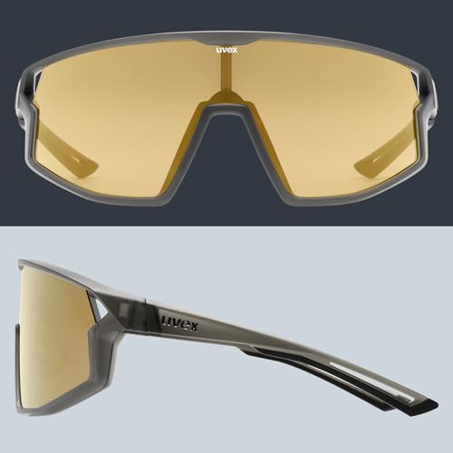 Uvex skyryse - Sportbrille für Damen und Herren - starker Schutz vor Sonnenstrahlung - direkte Rahmenbelüftung - smoke gray matt/gold… – Ansicht 5