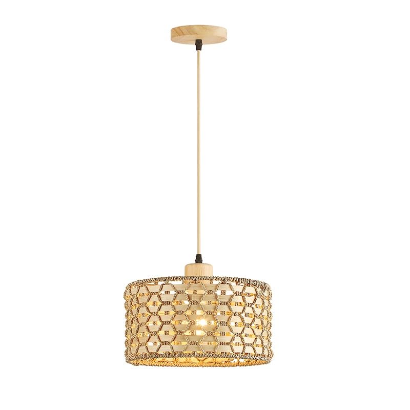 Lustre en osier style côtier pour illuminer votre table de salle à manger