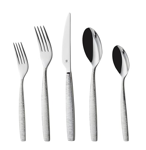 Engraved Silverware Set for 12 – 60-piece stainless steel flatware