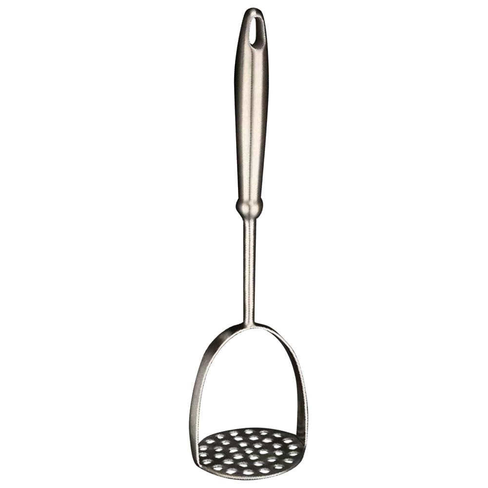 CTRLZS Silver Stainless Steel Potato Masher Household Potato Press Manual Multifunctional Masher Masher