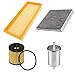 Produktbild Inspektionspaket Wartungspaket Filterset 1 x Ölfilter mit Dichtung 1 x Luftfilter 1 x Innenraumfilter 1 x Kraftstofffilter