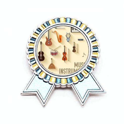 Broche instruments de musique en métal taille M pour passionnés et musiciens