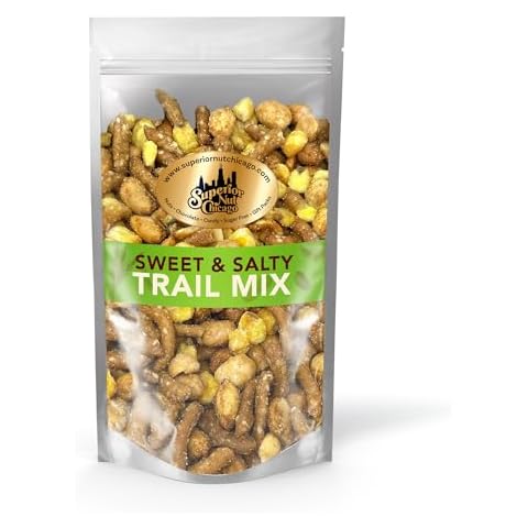 Superior Nut Chicago Sweet & Salty Trail Mix - Sweet Honey Roasted Snack - Butter Toffee & Honey Roasted Peanuts, Honey Sesame Sticks & Toasted Corn - 5g Protein - Resealable Bag (1lb 12oz) Cover