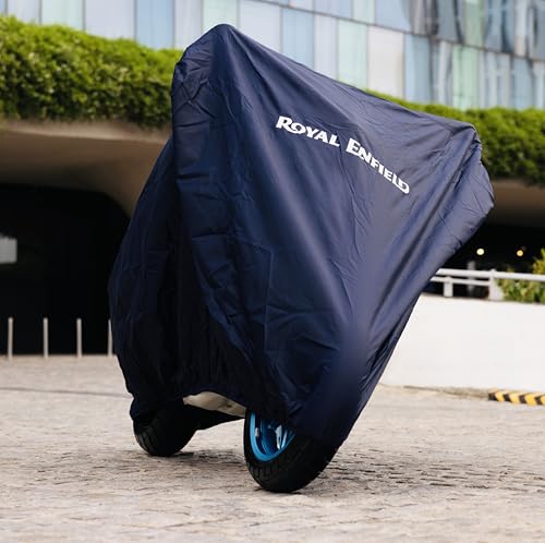 Royal Enfield 1990643 Bike Cover, Water Resistant, Navy, Compatible for all the models of Royal Enfield