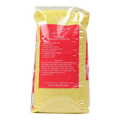 Ziyad Premium Medium Couscous (Moyen) | 100% Moroccan | No Additives, No Preservatives | Light, Fluffy Texture | Quick-Cooking Pantry Staple | 35.2oz (2.2lb)