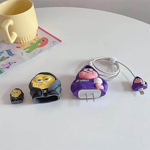 Image of Cable Protector with 3D Cute Pattern for iPhone Charger only18W & 20W | Data Line Wire Saver Charger Protective Cable Full Protection Set of-1 (Anime)