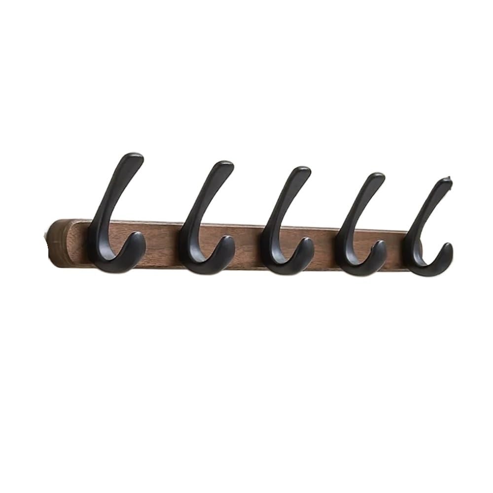 Hgniang C Robe Hook,Lothes,Kitchen Hooks, Wood And Aluminum Towel Hanger Wall Mounted Bathroom Accessories