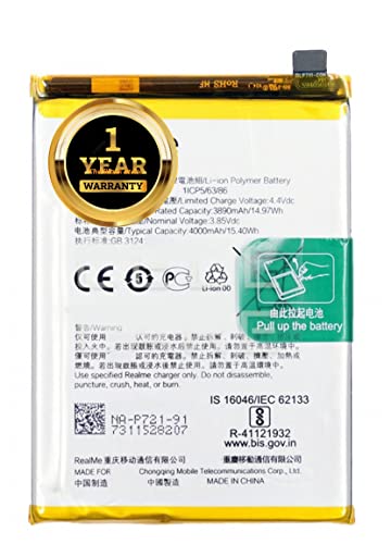 Image of The Black Store Original BLP721 Replacement Part Compatible for Realme C2 RMX1941, RMX1945 (4000mAh) with 1 Year Warranty