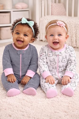 Image of TuddyBuddy Baby Girl's Cotton Printed Full Sleeves Sleepsuit /Footed Rompers for Baby Girl