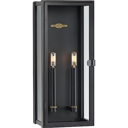 Progress Lighting Stature Collection 2-Light Oil-Rubbed Bronze Clear Glass Transitional