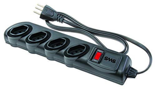 Filtro de Linha SMS Bivolt 4 Tomadas 1.3M - 62328, Preto