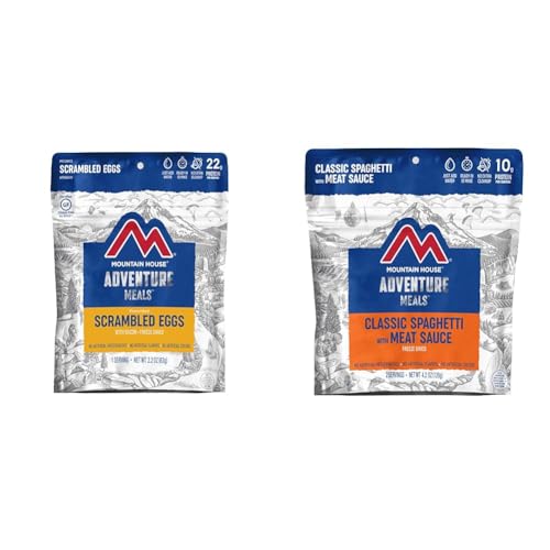 Mountain House Scrambled Eggs with Bacon Single Serving & Spaghetti
