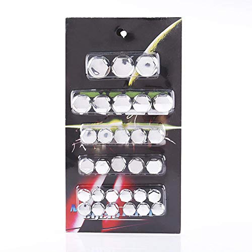 Image of Motorcycle Screw Nut Cover Decoration, 30 Pieces Universal Fit for Motorcycles, Electric Motorcycles, Scooters (Silver)