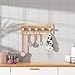 Homode Wooden Wall Hooks, Wall Mounted Coat Rack for Entryway, Boho Wood Pegs for Hanging Coats and Hats, Decorative Coat Hanger Purse Holder for Towel Key Jacket Bag Leash Cap