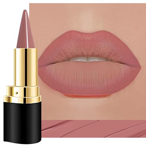 Image of Kaely Nude Pink Gradient Matte Lipstick Lip Liner Pencil for Women, 2in1 Flawless Contour Gradual Ombre Effect Lip Pencil Makeup Waterproof, labiales mate 24 horas originales, 17