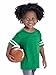 RABBIT SKINS Toddler Fine Jersey Short Sleeve Football Tee, Vintage Green/Blended White, 2T