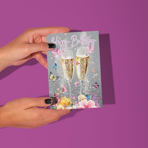 Birthday Cards Multipack For Female Adults 10 Cards Total 5 Different Designs A5 When Folded With Storage Box - Image 3