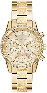 Michael Kors Women's Watch Ritz, 37 mm Case Size, Quartz Chronograph Movement, Stainless Steel Strap