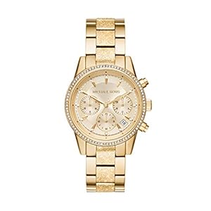 Michael Kors Women’s Ritz Chronograph Gold-Tone roestvrijstalen horloge