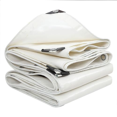 YYDSWTW Lona Impermeable Lona Grande para Trabajo Pesado Lona Impermeable para Trabajo Pesado Hojas Lona 4mX4m Cubierta Impermeable Lona 3x3 Lona 3mX3m 1 * 2m Blanco