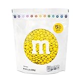 M&M’S WORLD Milk Chocolate Candy, Single Color, Yellow, 5-Pound Bulk Bag (Pack of 1)