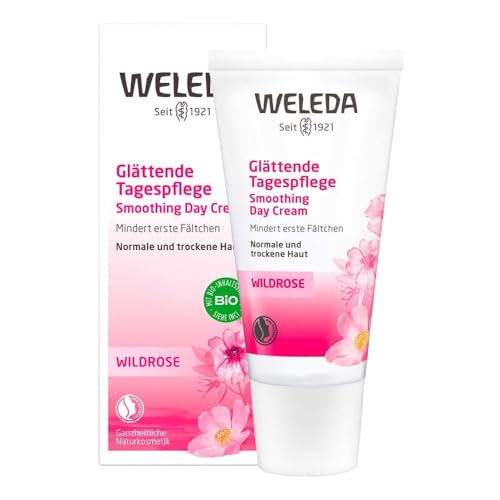 WELEDA Crema de día suavizante de rosas silvestres orgánica, crema...