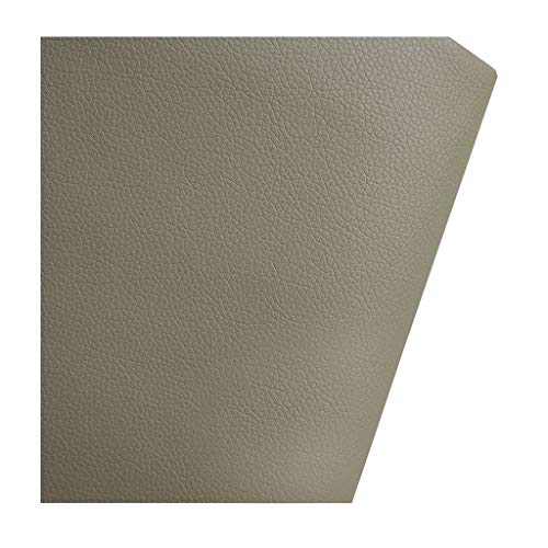 Tissu d'ameublement en similicuir haut de gamme grain litchi beige gris 1,4x8m