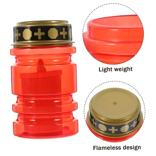 Velas LED sin llama Angoily de plástico resistente con pilas AA 4