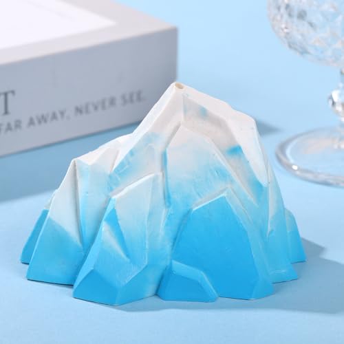 Image of Kai Dream Miniature Diorama Iceberg Resin Sculpture,Mini Ski Figurines | Decor for Home, Office, Miniature Model Building, Winter Wonderland Themed Display, Collectible Figurine