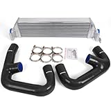 G-PLUS Compatible With Home Use Volkswagen VW Golf R GTI FWD MK7 2.0T 2015 up Twin Aluminum Turbo Performance Intercooler Upgrade & Intercooler Pipe Kit