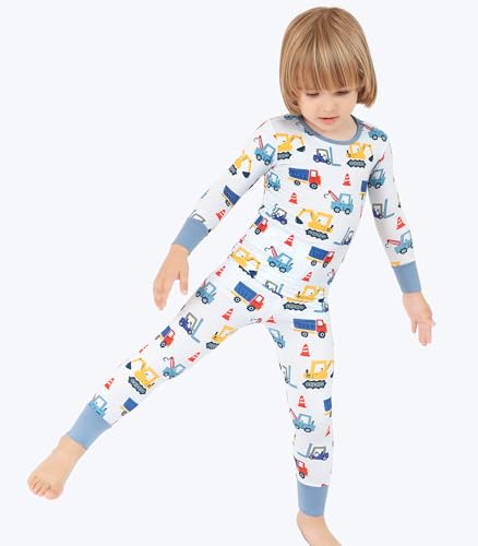 Image of Toddler Boys Girls Clothes Viscose from Bamboo Long Sleeve Top and Pants Clothing Set Soft 2Pcs Kid Outfit