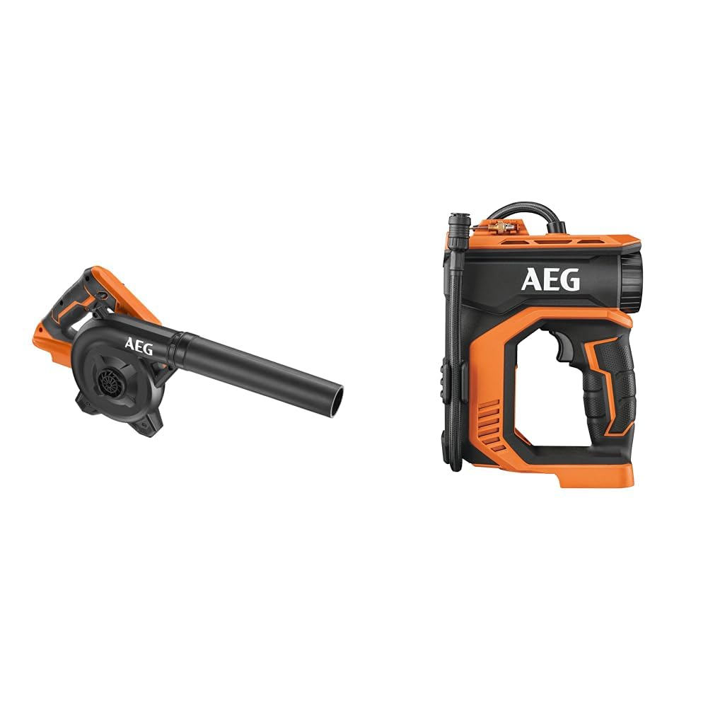 Souffleur de batterie 18V AEG pour chasser la poussière et compresseur pneus voiture
