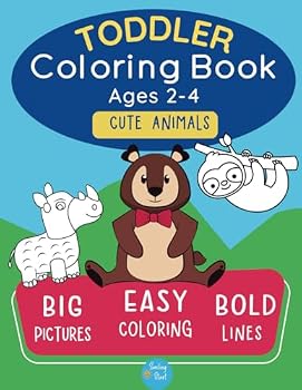 Paperback Toddler Coloring Book Ages 2-4: Cute Animals (Coloring Kids) Book