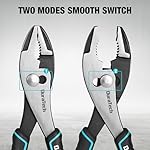DURATECH 8 Inch Slip Joint Pliers, Pliers Tool with Comfortable TPR Handle, High Carbon Steel, Strong Sharp Teeth, Pliers for Tightening, Loosening and Gripping Nuts and Bolts - Image 4